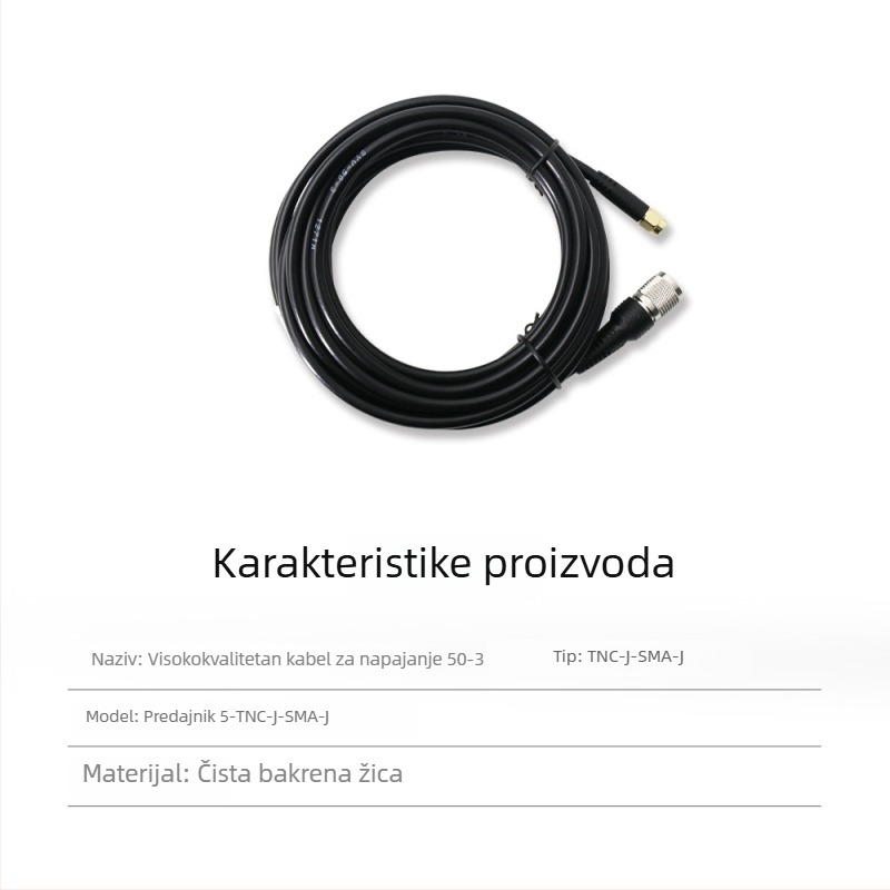Napajanje za RTK antenu, koaksijalni kabel, TNC-SMA, čisto bakar, glava u obliku gljive SYV50-3, fiksna baza