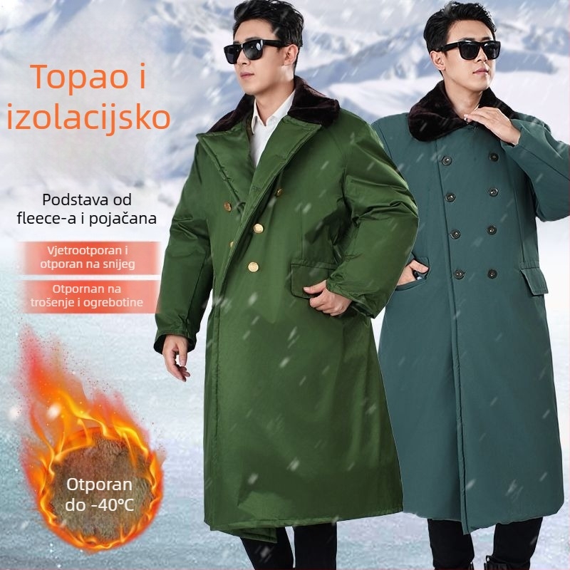 Dugi zimski kaput s flis podstavom, Chenille tkanina, 90–95% Spandeks