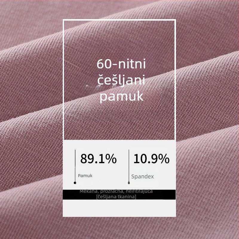 Ženske gaćice visokog struka od 80-count combed pamuka, antibakterijske, stišću trbuh, podižu bokove, pamuk podstava u predu, velika veličina