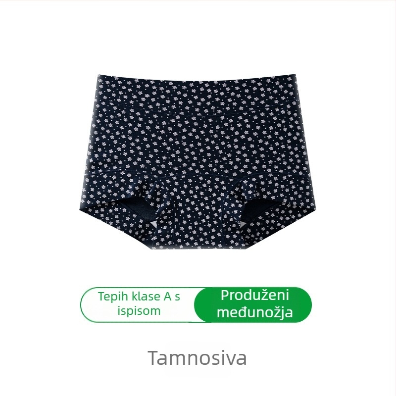 Ženske pamučne bokserice, antibakterijske, prozračne, visokog struka, pleteni materijal, uzorci: jednobojni i cvjetni