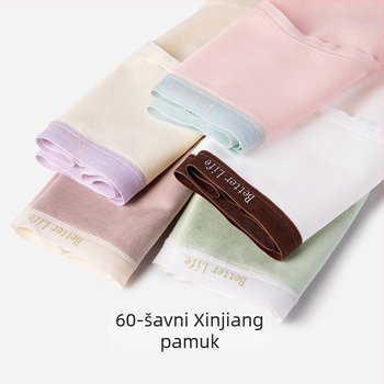 Ženske gaćice od pamuka sa srednjim strukom, antibakterijske, prozračne (100% pamuk u intimnoj zoni)