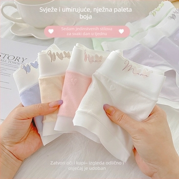 Ženske gaćice od najlona s pamukom u preponi, srednji pojas, jednofarbni uzorak, pleteni materijal, pređa 31-40D