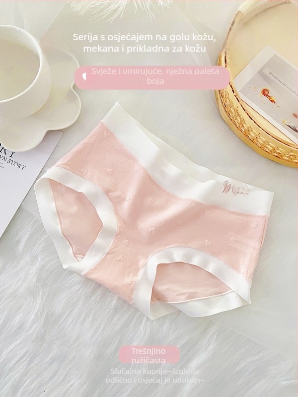 Ženske gaćice od najlona s pamukom u preponi, srednji pojas, jednofarbni uzorak, pleteni materijal, pređa 31-40D