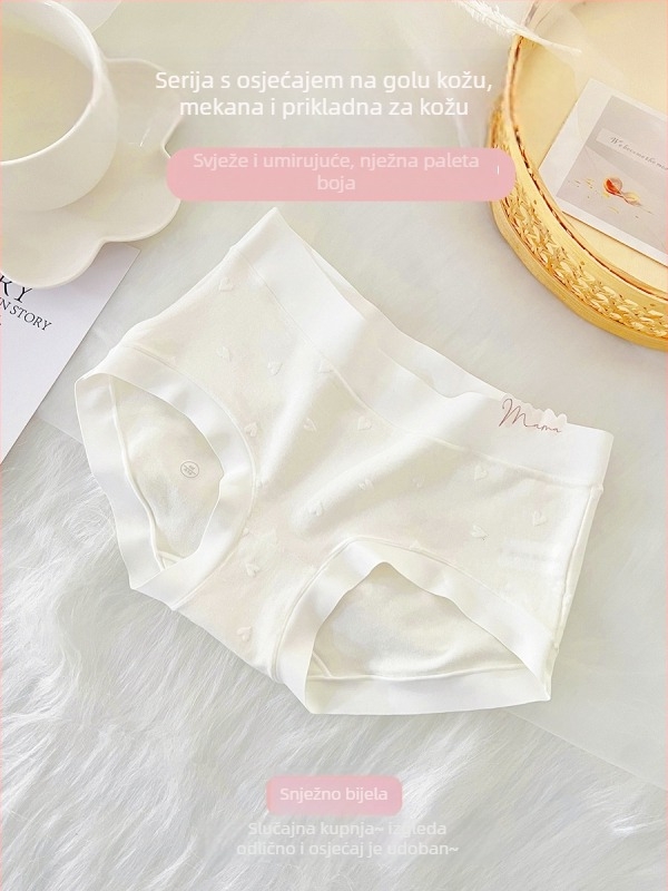 Ženske gaćice od najlona s pamukom u preponi, srednji pojas, jednofarbni uzorak, pleteni materijal, pređa 31-40D