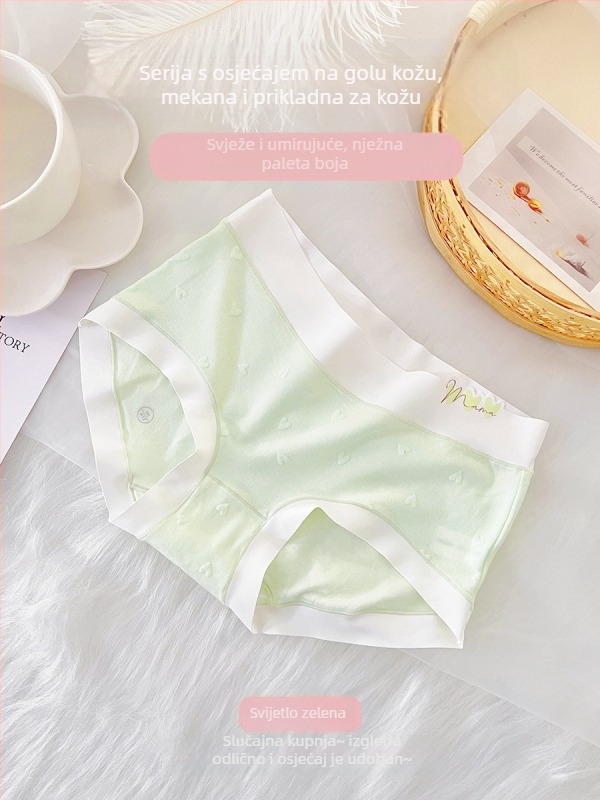 Ženske gaćice od najlona s pamukom u preponi, srednji pojas, jednofarbni uzorak, pleteni materijal, pređa 31-40D