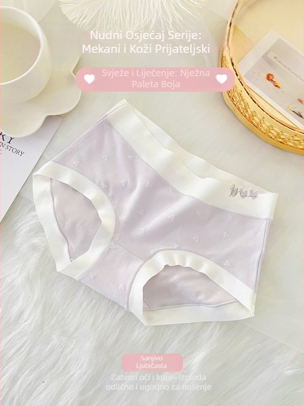 Ženske gaćice od najlona s pamukom u preponi, srednji pojas, jednofarbni uzorak, pleteni materijal, pređa 31-40D