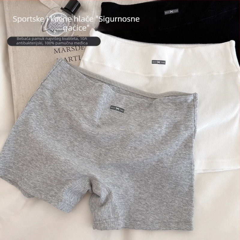 Ženske pamučne bokserice, dišuće, antibakterijske, dvostruko funkcionalne ljetne tanke šortseve, 95–100% pamuka