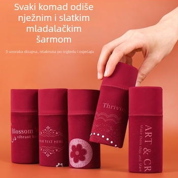 Ženske gaćice s visokim strukom od modal vlakna, podizanje stražnjice i učvršćivanje stomaka, prozračne, cvjetni uzorak