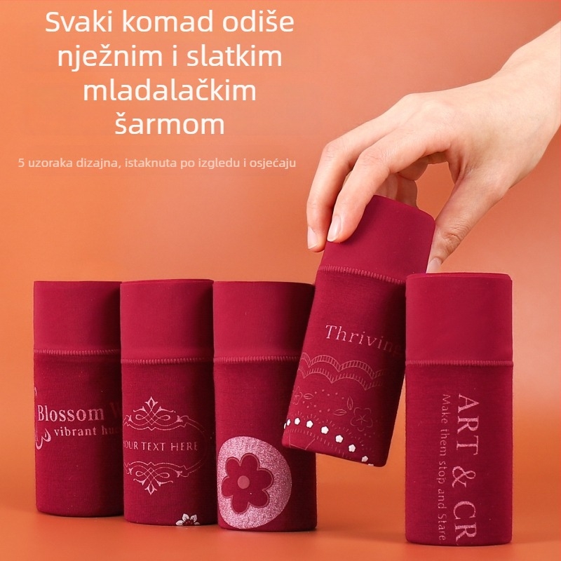 Ženske gaćice s visokim strukom od modal vlakna, podizanje stražnjice i učvršćivanje stomaka, prozračne, cvjetni uzorak
