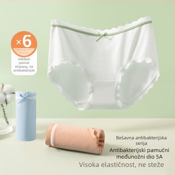 Japanski stil pamukaste žene gaćice, antibakterijske, prozračne, udobne, srednji pojas, plus veličina