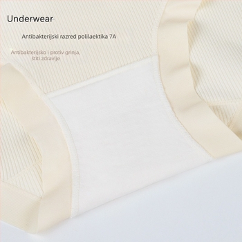 Djevojčice pamuk antibakterijske gaćice sa srednjim pojasom, prozračne, 95–100% pamuka, podstava u preponama 50–70% pamuka