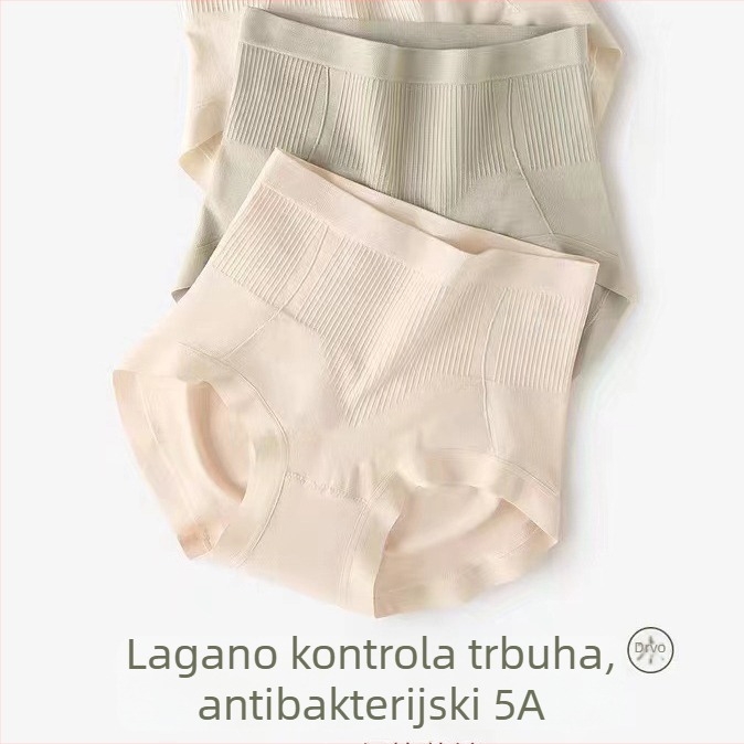 Ženske gaćice visokog struka, bezšivne, prozračne; kontrola abdomena i podizanje zadnjice; glavni materijal: najlon 90–95%