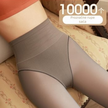 Langsha Ženske pantyhose za oblikovanje, jednodelne, sive prozirne, najlon 220 g, jesen-zima