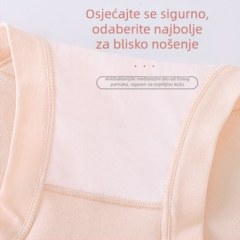 Ženske pamukove gaćice, prozračne antibakterijske, srednjeg kroja, tanak ljetni model