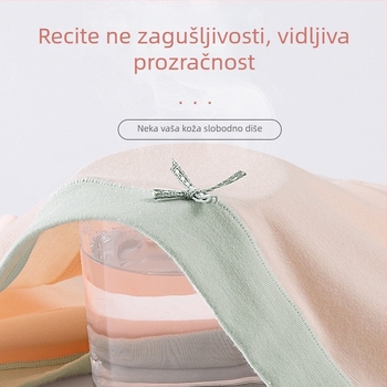 Ženske pamukove gaćice, prozračne antibakterijske, srednjeg kroja, tanak ljetni model