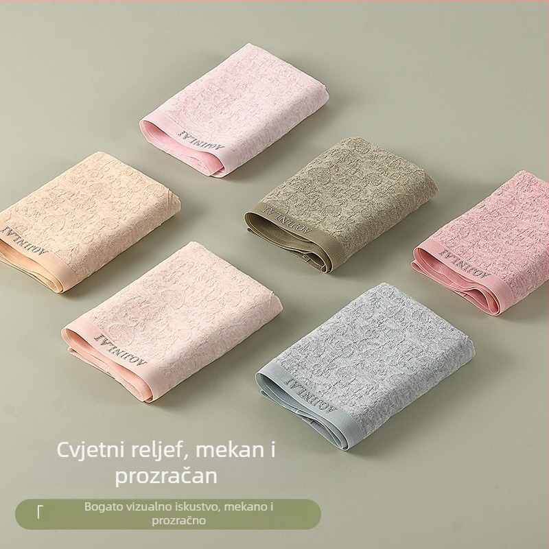 Ženske jacquard pamučne gaćice, bezšivne, srednji pojas, prozračne, pamuk podstava