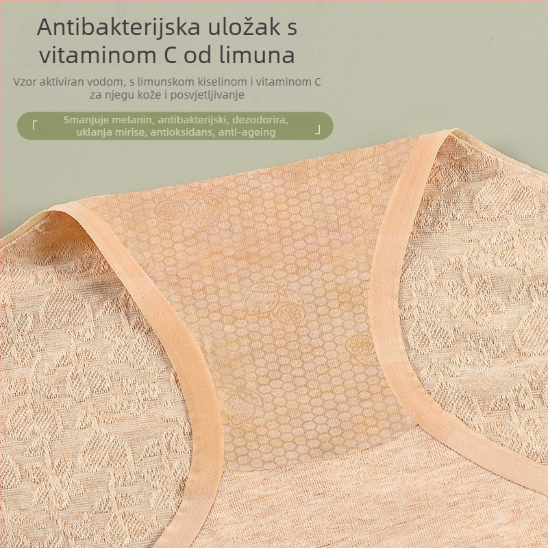 Ženske jacquard pamučne gaćice, bezšivne, srednji pojas, prozračne, pamuk podstava