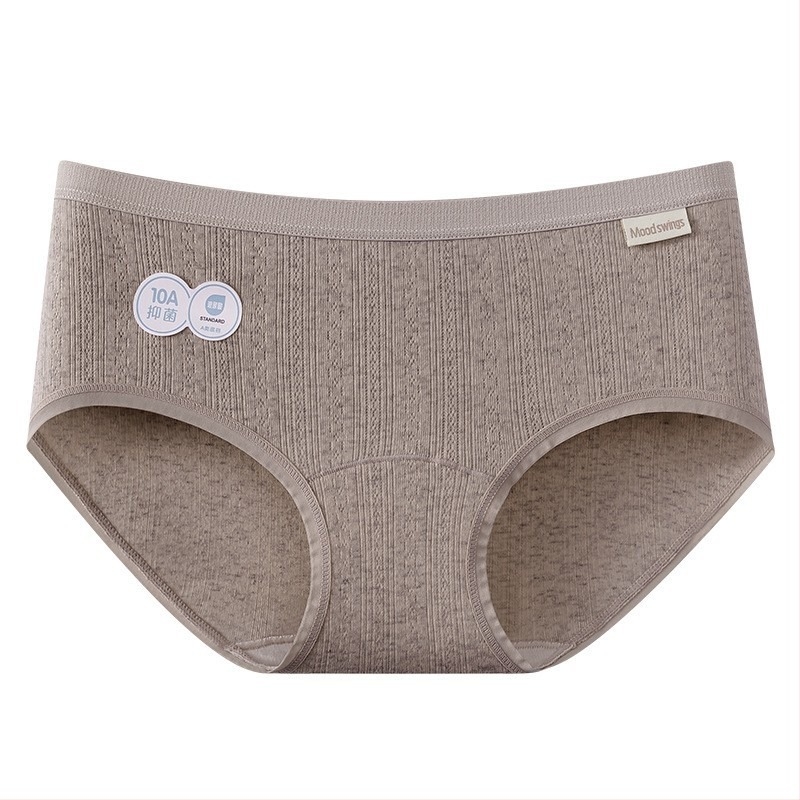 Ženske pamučne gaćice, 90–95% pamuka, srednji struk, pletene, prozračne, antibakterijske