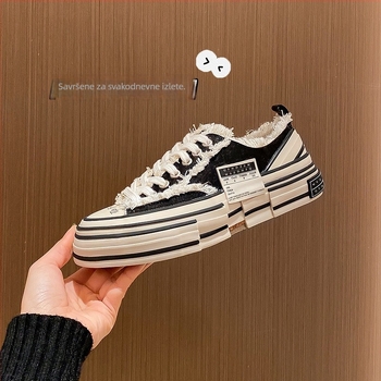 Unisex platnene tenisice, srednja visina 3–7 cm, vulkanizirana gumena potplata, casual tenisice