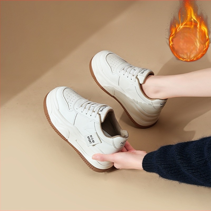 Ženske casual cipele od prave kože, okrugli vrh, dvostruki gornji dio od kože goveda, petu 6-8 cm, potplat od poliuretana