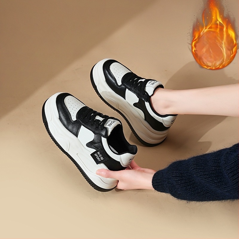 Ženske casual cipele od prave kože, okrugli vrh, dvostruki gornji dio od kože goveda, petu 6-8 cm, potplat od poliuretana