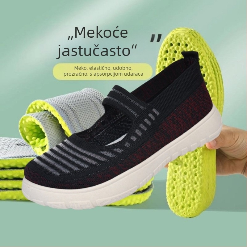 Muške ručno pletene slip-on cipele — mrežasti gornji dio, gumeni potplat, ljeto