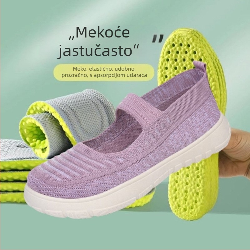 Muške ručno pletene slip-on cipele — mrežasti gornji dio, gumeni potplat, ljeto