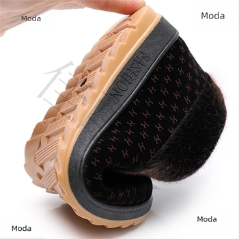 Tekstilne cipele za starije osobe s fleeceom, PU gornji dio, srednja visina, gumeni potplat, slip-on