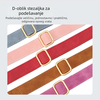 Gravirana ogrlica za pse sa zaštitom od gubitka – Univerzalni stil, Uzorak 69850, Materijal: svilen cvijet