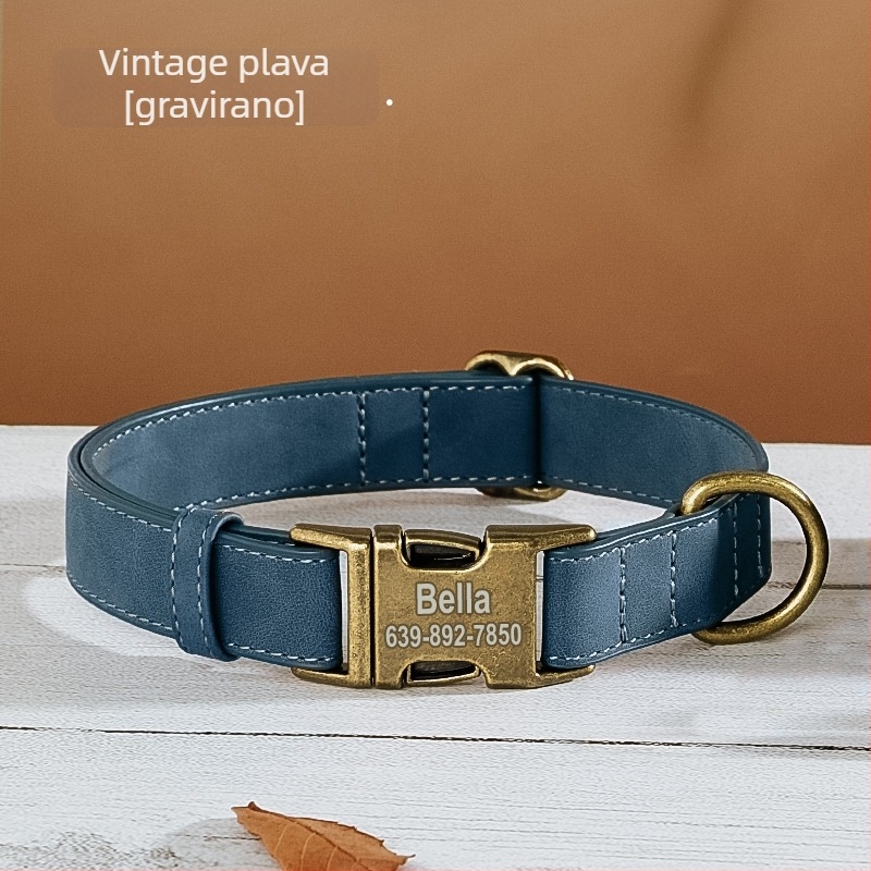 Gravirana ogrlica za pse sa zaštitom od gubitka – Univerzalni stil, Uzorak 69850, Materijal: svilen cvijet