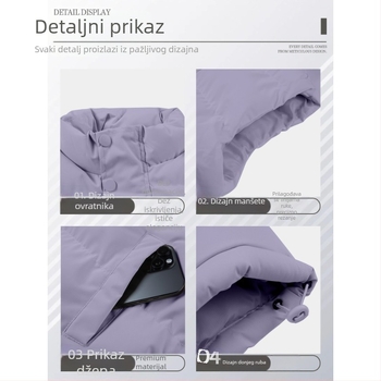 Muška zimska corduroy radna vesta sa stojećim ovratnikom, dvostruko kopčanje, prugasti uzorak