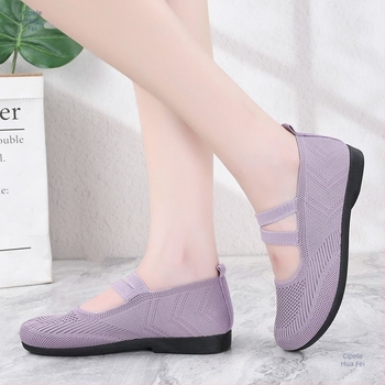 Ručno tkané muške cipele, mrežasti gornji dio, PU đon, šiljat nos, ravna peta