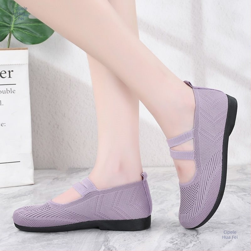 Ručno tkané muške cipele, mrežasti gornji dio, PU đon, šiljat nos, ravna peta