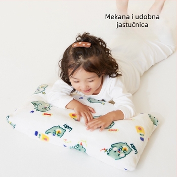 Duoyi flanel jastučnica za djecu – uzorci: mali dinosaurus, medvjed s krunom, mala krava; reakcijsko ispisivanje; dostupno u pakiranju jedno ili par za vrtić