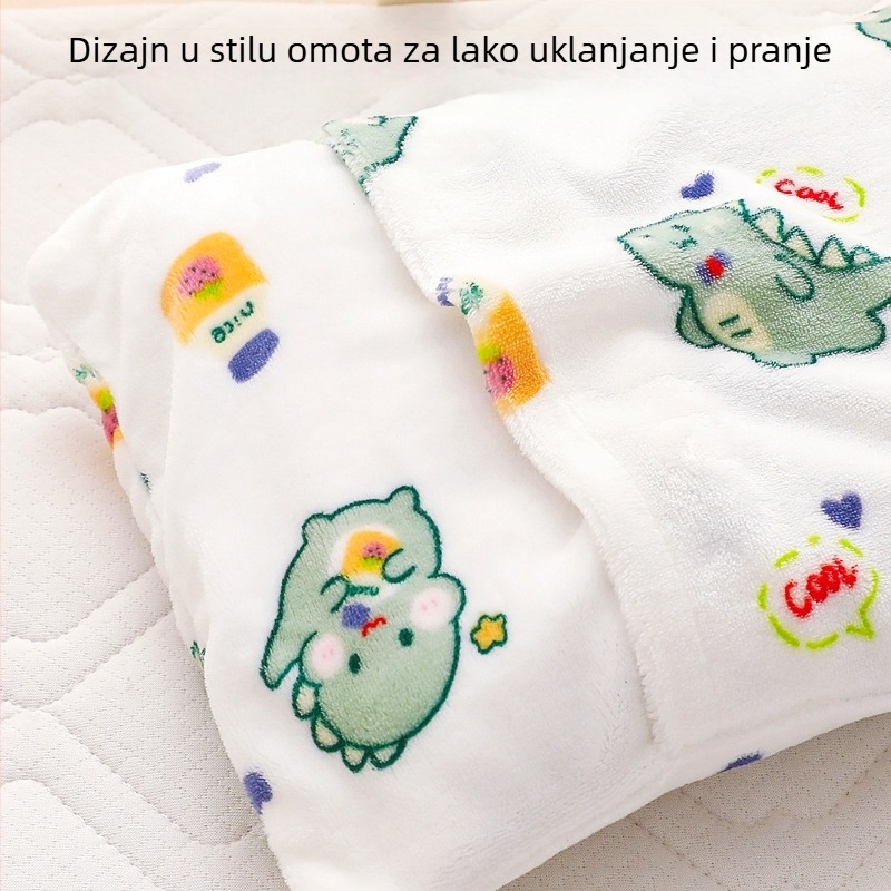 Duoyi flanel jastučnica za djecu – uzorci: mali dinosaurus, medvjed s krunom, mala krava; reakcijsko ispisivanje; dostupno u pakiranju jedno ili par za vrtić