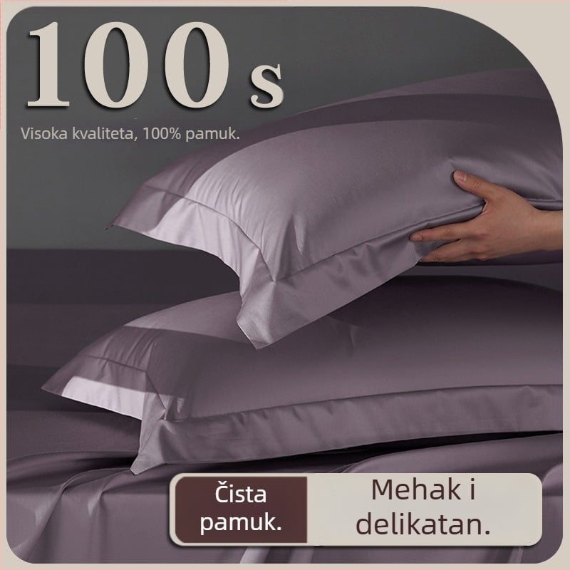 Set dviju jastučnica, 100% pamuk, satenski način tkanja, dugački pamuk, reaktivno bojanje
