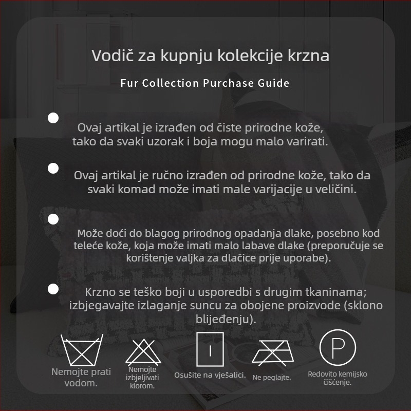 Jastuk od zeca dlake – moderan lagani luksuz, jednobojna boja, nordijski stil dnevnog boravka, plišasti dodir