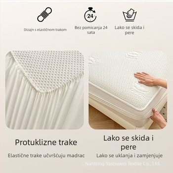 Klasa A dječji vodootporni quiltirani prilagodljivi pokrivač za krevet, potpuno prekrivanje madraca s protukliznom zaštitom, Simmons madrac zaštita, jedan komad (3)