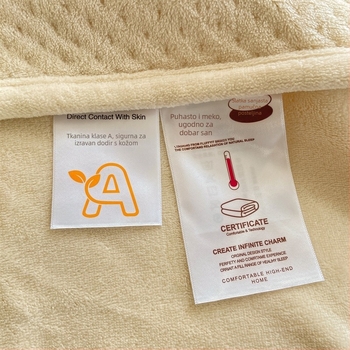 3-dijelni set posteljine od poliestera, prešiven, reaktivno bojano, 300–500 g, moderni minimalistički stil