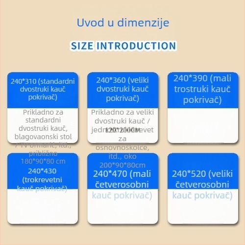 Jednokratna zaštitna navlaka za kauč od LDPE s elastičnim šnimom – potpuno pokrivanje kauča, kreveta i gornje postelje u domu