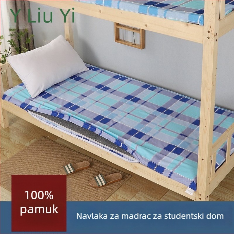Liu Yi prilagodljiva plahta za madrac, 100% pamuk, prugasti uzorak, ravno tkanje, reaktivno ispisivanje i bojanje