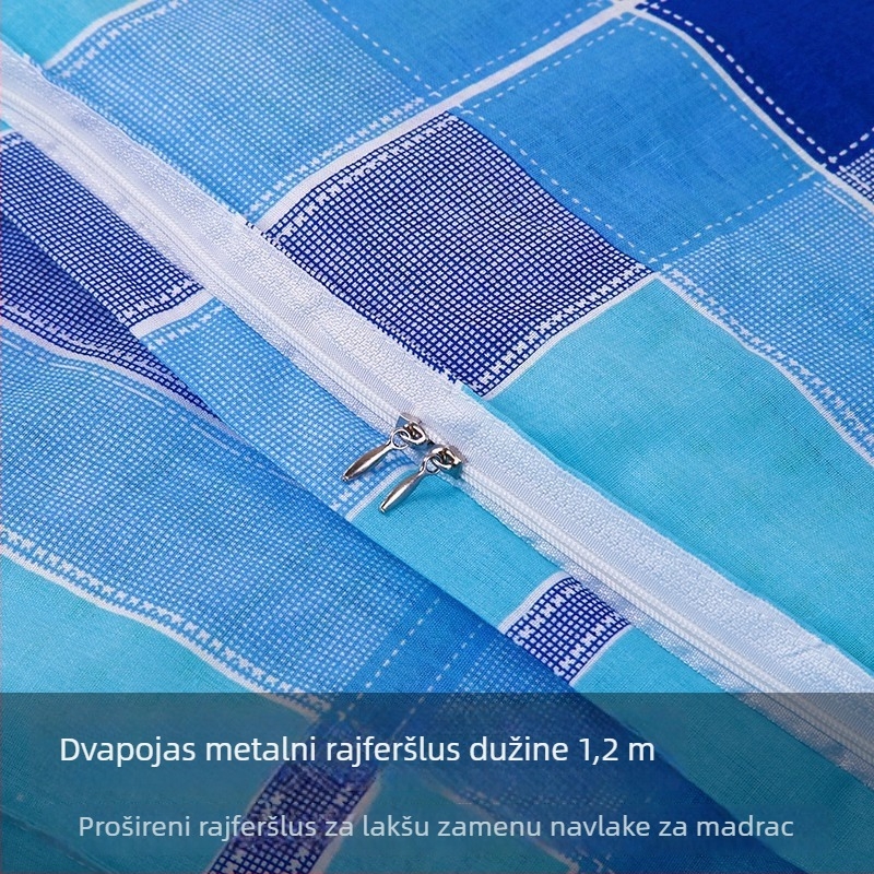 Liu Yi prilagodljiva plahta za madrac, 100% pamuk, prugasti uzorak, ravno tkanje, reaktivno ispisivanje i bojanje