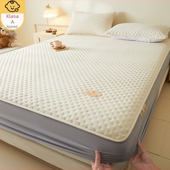 Elastični plisirani plašt od oprane pamučne, quilted debeli, protuklizan, zaštitni pokrivač madraca, jedinstven uzorak, reaktivno bojanje