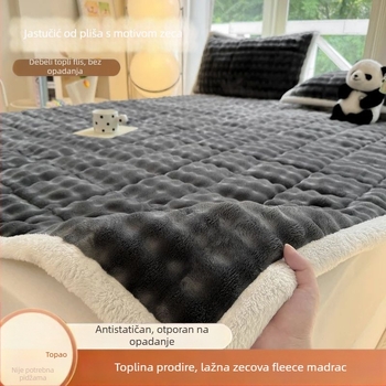Prekrivač za krevete s mrežastim uzorkom; materijal ice silk; tkanje: boja po nitima; tisak i bojenje