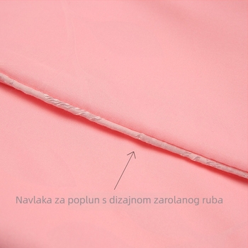 Navlaka za pokrivač s pamukom i svilenom, mekani unutarnji sloj