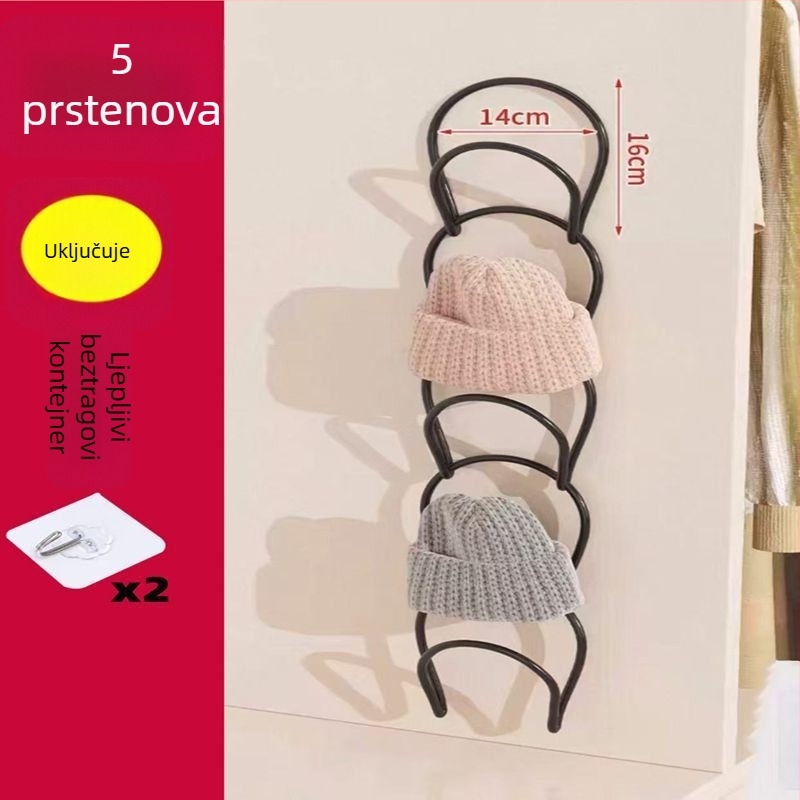 Organizator za kapu, plastični, s jednim kukom, moderan minimalistički stil (maksimalno opterećenje 0-1 kg)