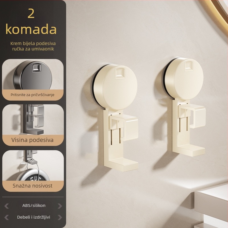 Držač za umivaonik s prisavkom za kupaonicu, nosivost 5 kg, jedan nivo