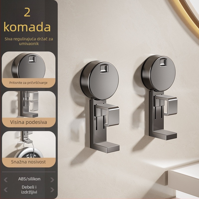 Držač za umivaonik s prisavkom za kupaonicu, nosivost 5 kg, jedan nivo