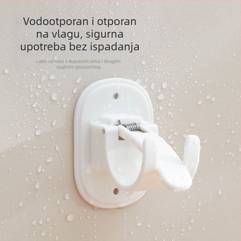 Držač za zavjese s teleskopskim ramenom – bez bušenja, ABS, japanski stil, jedan kukica