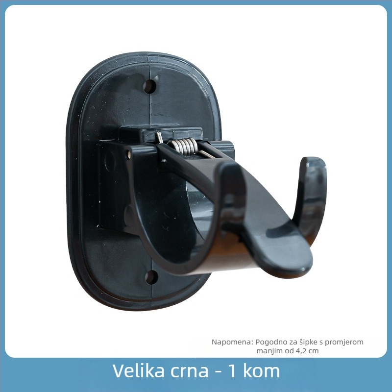 Držač za zavjese s teleskopskim ramenom – bez bušenja, ABS, japanski stil, jedan kukica